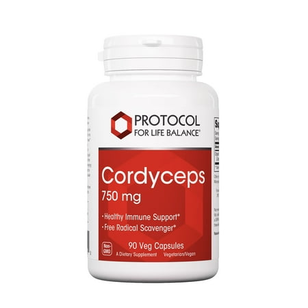 Protocol Cordyceps 750 mg - Immune Support and Mushroom Supplement - 90 Veg Caps