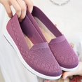thumbnail image 5 of Domzle Women Flats Slip On Walking Shoes Soft Breathable Mesh Loafers Lightweight Flexible Casual Flats Comfortable Non Slip Driving Shoes Purple, 5 of 6