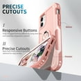 thumbnail image 5 of Feishell Back Case Fit for iPhone 11 6.1 inch,Shock Resistant Hybrid 3-In-1 Rotatable Finger Ring Kickstand Support Magnetic Car Mount Anti-Scratch Protective Phone Cover,Rosegold, 5 of 6