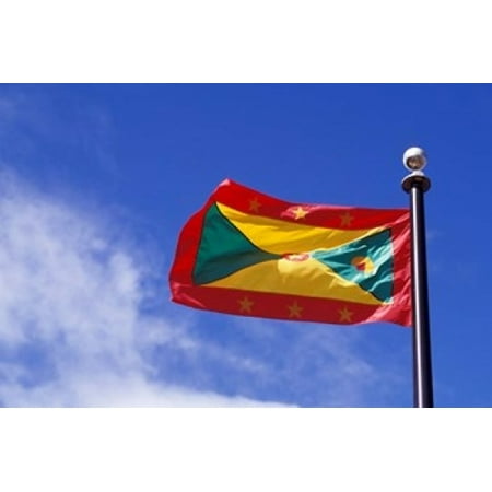 National Flag of Grenada Caribbean Poster Print by Peter Skinner