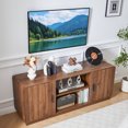 thumbnail image 5 of LEFHDA 60-inch Mid Century Modern TV Stand with Fluted Design & 2 Storage Cabinets, Entertainment Center for TVs up to 75" with Adjustable Shelf and Cable Management, 5 of 9