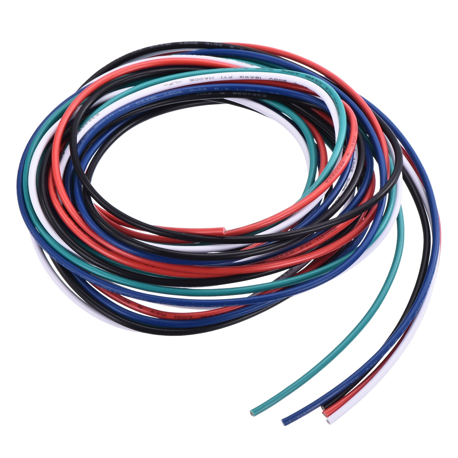 Fil électrique UL1007 24AWG 30m/100ft Rouge – Toronné, Connexion Interne