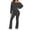 A Dark Gray, variant on Ladies' Off Shoulder One Neck Long Sleeved Wide Leg Pants Set With Drawstring High Waist for Slimming, Casual Sports Two-Piece Set Black S