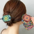 thumbnail image 3 of FLOPESN 5Pcs DIY Mandala Wooden Diamond Oval Hair Clips,Hairpin Leather Long Fixed Tie Accessories Hairpin for Women, 3 of 11
