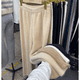 thumbnail image 2 of Pantalones acampanados de punto de visón grueso para mujer, holgados, drapeados, de pierna recta, para otoño e invierno, para adelgazar, 2 of 4