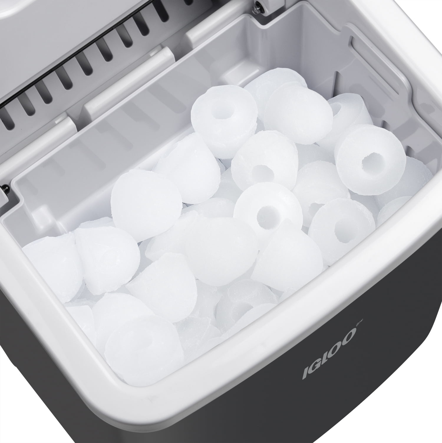Igloo ICEB26HNBK 26-Pound Automatic Self-Cleaning Portable Countertop Ice Maker Machine With Handle, Black