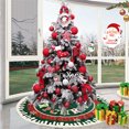 thumbnail image 4 of Teissuly Christmas Ornaments Linen Printed Linen Christmas Tree Skirt Decoration Props Teissuly WER202310235874, 4 of 5