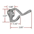 thumbnail image 4 of Design House 3 in. Polished Brass Double Hat and Coat Hook, 4 of 7