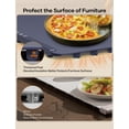 thumbnail image 4 of Warming Mat for Food – Electric Warming Tray with 9 Temp Settings, 6-Hour Timer and Auto Shut-off, Full-Surface Heating, Rollable for Home Buffet – Janeube, 4 of 8