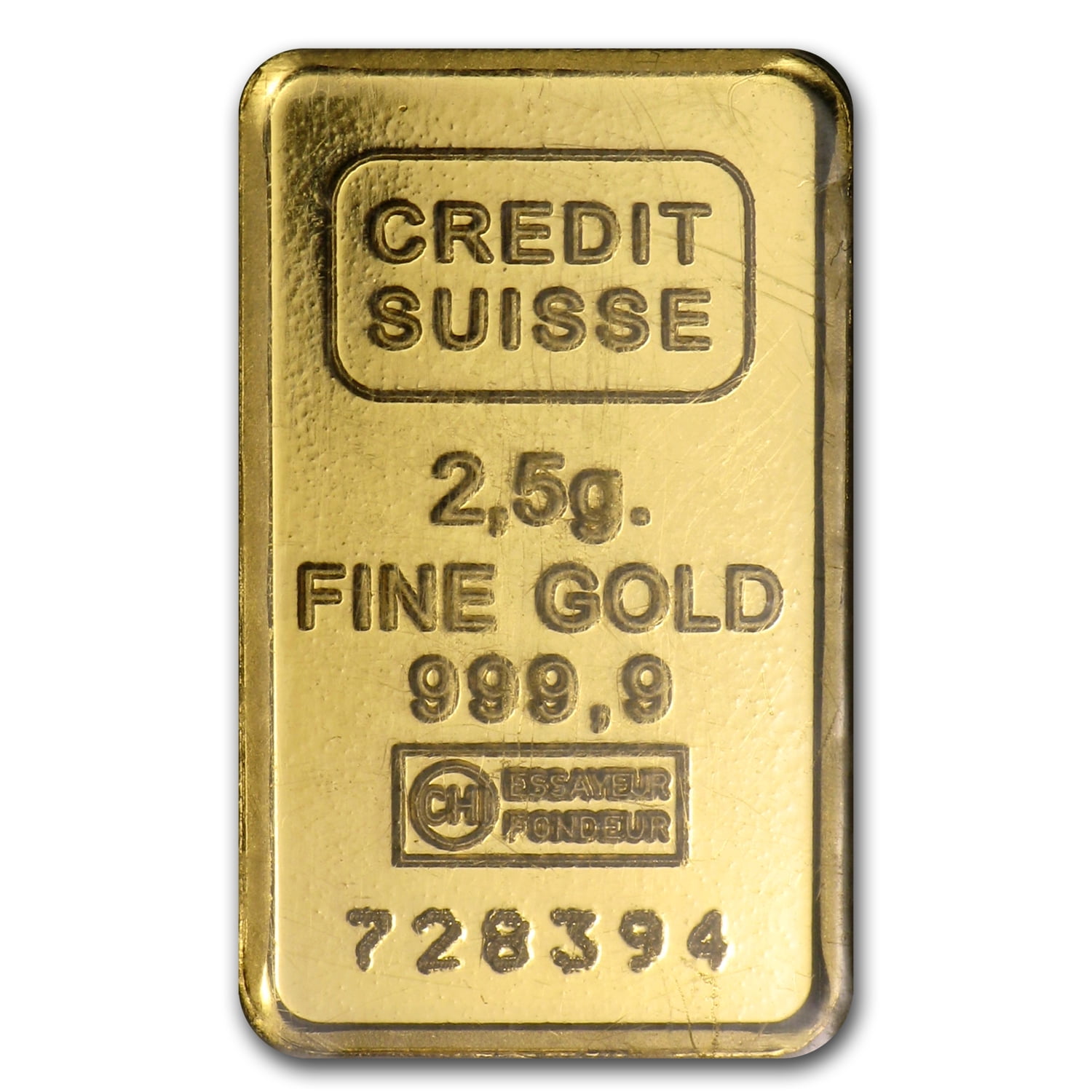 2.5 gram Gold Bar - Brand Name (w/Assay Card)