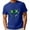 Blue, variant on Men's Humorous Graphic Tee Summer Casual Streetwear Top For Sports And Daily Wear Comfortable Round Neck Lightweight Shirt Workout Short Sleeve Tee Shirts for Men Beach Tops Casual Shirt