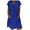 Dark Blue, variant on CHGBMOK Womens V-Neck Short Sleeve Midi Dress Casual Loose Fit Comfortable Linen Blend Summer Dresses Plus Size
