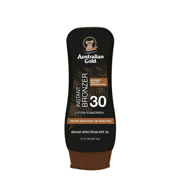 Australian Gold Sunscreen Lotion with Instant Bronzer SPF 30, 8 fl. oz