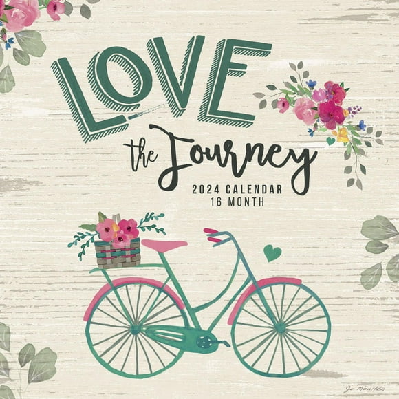 Hopper Studios Love The Journey 2024 12x24 Inch Square Wall Calendar, 9781773728001