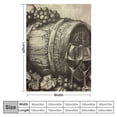 thumbnail image 4 of Orinice Grapes Wine Barrel Glass of Wine Soft Fleece Blanket for All Seasons - Lightweight Throw Blanket for Living Rooms Sofa Decor - Cow Gifts Blanket with Excellent Hand Feel - Soft Plush, 4 of 6