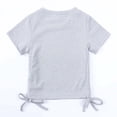 thumbnail image 5 of Tisuna Little Girls Summer T Shirt Solid Color Short Sleeve Crew Neck Tops Breathable Lightweight Girls Holiday School Playwear Shirts Size 5-6 Years Grey, 5 of 5