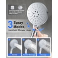 thumbnail image 6 of Rain Shower Head with 3-Mode Handheld Spray Combo, Dual Showerheads, All-Metal High-Pressure 10-Inch Rainfall Shower Head Set, Extension Arm with 3-Way Diverter, Brushed Nickel, 6 of 6