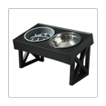 15°Tilted Adjustable Raised Dog Bowl Stand with Slow Feeding for Pets