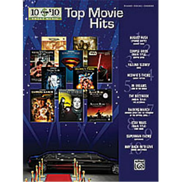Alfred 00-31471 10 pour 10 Feuilles de Musique- Meilleurs Films - Music Book