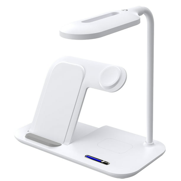 Reloj Inteligente para Teléfonos Android Ultimate Lámpara de Escritorio de Carga Inalámbrica Plegable 5 en 1 Soporte para Teléfono Inteligente Reloj Auriculares - Carga Rápida de Manera Eficiente Carg