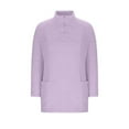 thumbnail image 5 of Dyfzdhu Long Sleeve T-shirt For Women Fall Fashion Fuzzy Fleece Pullover Sweatshirt Fall Winter Clothes Soft Warm Long Hoodie With Pocket Casual Top, 5 of 6