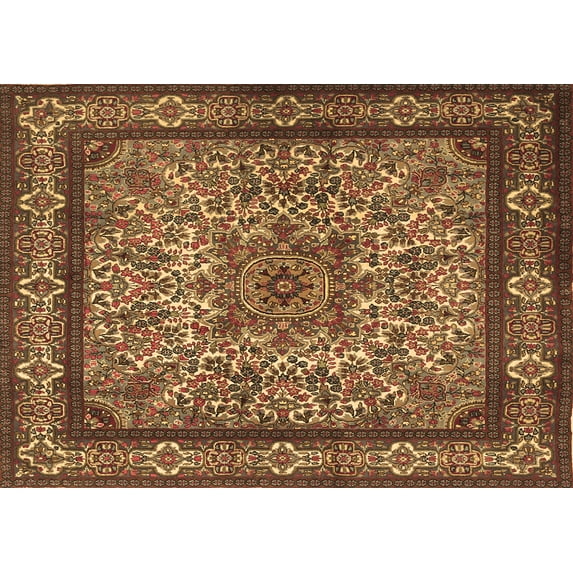 Ahgly Company Indoor Rectangle Persian Brown Traditional Area Rugs, 6' x 9'