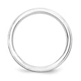 thumbnail image 2 of Sterling Silver Rhodium-plated 6mm Brushed Fancy Band Size 12, 2 of 3