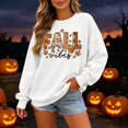 thumbnail image 2 of Women Fall Vibes Leaf Graphic Crewneck Sweatshirt Autumn Holiday Pullover Top, 2 of 4