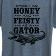 thumbnail image 3 of Instant Message - Sweet As Honey & Feisty As A Gator - Women's Short Sleeve Graphic T-Shirt, 3 of 6