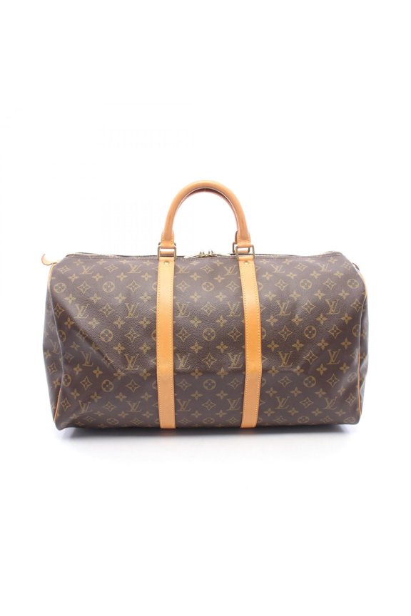 Pre-Owned Louis Vuitton Keepall 50 Monogram Boston Bag Handbag, Coated Canvas and Leather,...