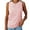 Pink, variant on Womens Crew Neck Sleeveless Solid Color Casual Loose Fit Tee Summer Tank Tops