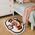 thumbnail image 1 of Alfombra Lindo Patrón De Tigre De Dibujos Animados Suave Antideslizante Decoración del Hogar Alfombra Alfombra para El Piso para Dormitorio Mesita De Noche Habitación De Los Niños Cabeza De Tigre 40x6, 1 of 5