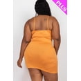 thumbnail image 2 of Plus Adjustable Ruched Detail Curvy Mini Dress Red 2XL, 2 of 5