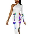 thumbnail image 3 of Ahavah Love in Hebrew 21419 Half Dleeve Split Dress Women"s skirt Women"s summer dress Summer women"s clothing luxury dresses, 3 of 6
