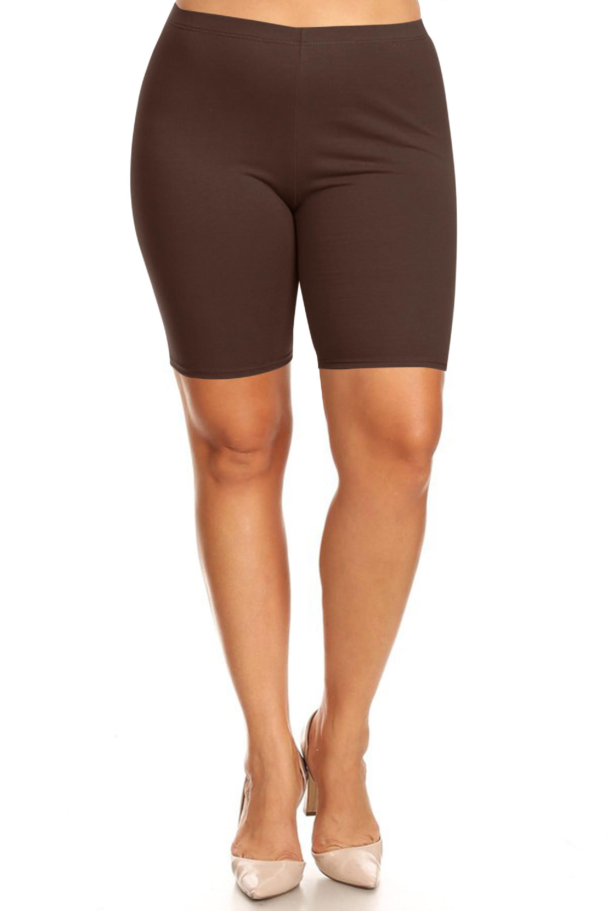 Cimkiz Biker Shorts for Women Black High Waisted Leggings Compression Exercise Plus Size with Pockets 