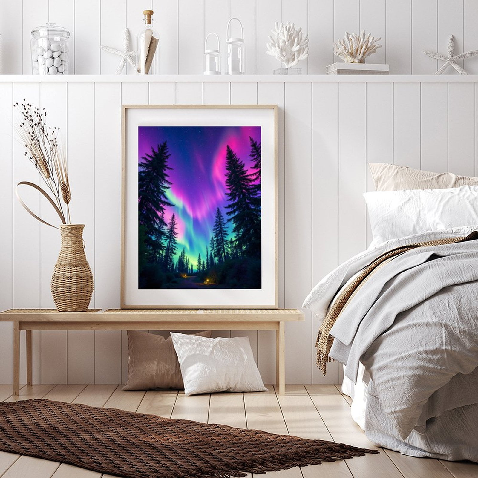 Diamond Art Kits for Adults - 5d Northern Lights Forest Night Sky Diamond Painting for Adults, Diamond Art for Adults Beginners, Diamond Painting Kits for Adults for Home Wall Decor