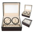 thumbnail image 1 of Automatic Rotating Watch Display Box, -Quiet Electric Motor Watch Winder For 4 Automatic Watches 6 Wristwatch Storage Display Case, 1 of 8