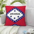 thumbnail image 6 of ZICANCN Decorative Throw Pillow Covers , America Usa Arkansas State Flag Couch Sofa Decorative Knit Pillow Covers for Living Room Farmhouse 22"x22", 6 of 8
