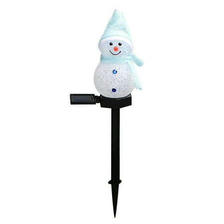

Christmas Solar Powered LED Snowman Light Decor Garden Lamps Blue