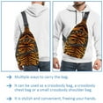 thumbnail image 3 of ERJLKXP Tiger Print Texture Small Mens Women Crossbody Chest Bag, Travel Over Shoulder Sling Bag Backpack Men Side Bag,Daypack, 3 of 6