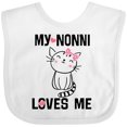 thumbnail image 3 of Inktastic Nonni Loves Me Granddaughter Kitty Cat Girls Baby Bib, 3 of 4