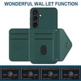 thumbnail image 5 of for Samsung Galaxy S24 Plus Slim Case with Card Holders and Strap for Women, Samsung Galaxy S24 Plus Phone Case Wallet PU Leather Kickstand RFID Blocking Flip Shockproof Wallet Case - Green, 5 of 11