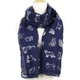thumbnail image 2 of Womens Cat Printed Chiffon Long Scarf Scarf Lighweight Shawl, 2 of 3