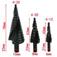 thumbnail image 1 of 3PCS/set of 4-32MM high speed steel cobalt stepped bit set of nitrogen high speed steel spiral metal bit Gong Bohan LED, 1 of 2