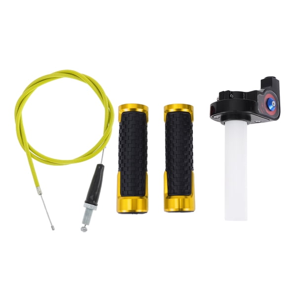 Kit de cubiertas para manillares de motocicleta Unique Bargains 7/8" 22mm 15/16" 24mm, antideslizante, de aleación de aluminio y goma, para motocicleta, scooter, bicicleta y ATV, tono dorado