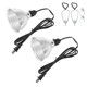 thumbnail image 1 of 2 Pcs Reptile Lamp Shade Fixture Heat Bulb Clamp Light Shade with Detachable Aluminum Reflector 110‑240V5.5in US Plug, 1 of 2