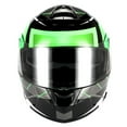 thumbnail image 4 of 1Storm Motorcycle Modular Full Face Helmet Street Bike Flip up Dual Visor/Sun Shield Racing Racing Green HJA119, 4 of 4