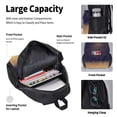 thumbnail image 4 of Easygdp Gold Black Glitter Mochila para Niños y Niñas con Set de Caja de Almuerzo y Estuche para Lápices 3 en 1, Mochila Escolar Estampada para Adolescentes, 4 of 7