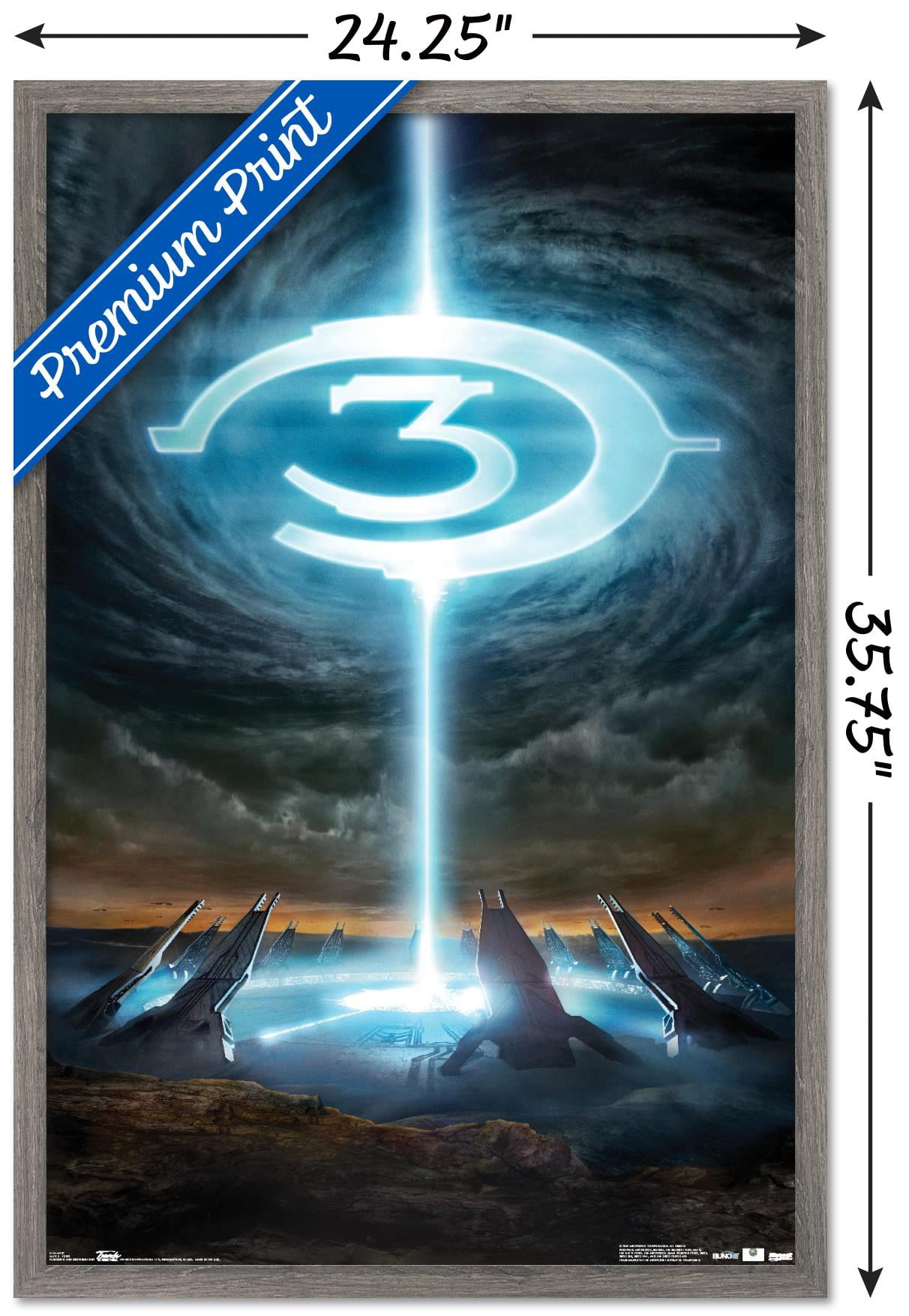 Halo 3 - Logo Wall Poster, 22.375" x 34" Framed