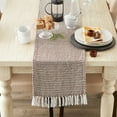 thumbnail image 3 of DII Textured Cotton Table Runner, Bark Brown, 15"W x 108"L, 3 of 3